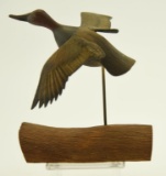 Lot #466 - H. J. Waite Studio West Chester, PA full body miniature carved flying Canvasback