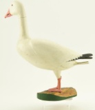 Lot #477 - 1939 Delbert Hudson, Chincoteague, VA half size carved full body Snow Goose signed