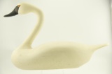 Lot #507 - Super RARE Madison Mitchell Havre de Grace MD swimming Swan Decoy with folding