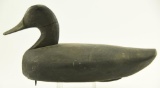 Lot #514 - Upper Bay Black Duck decoy with slight gunning wear and stress crack to neck original