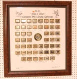 Lot #518 - U.S. “First of State” Cloisonne Duck Stamp Collection in custom Ducks Unlimited frame