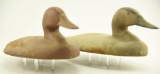 Lot #521 - Pair of Upper Bay Cast iron Canvas back sink box decoys (McKinney Mold Elkton, MD)