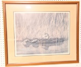 Lot #534 - Framed print of Black Ducks by Ric hard Clifton S/N 652/750 34 ½” x 29 ½”