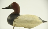 Lot #548 - Will Heverin, Charlestown, MD Canvasback drake decoy old repaint branded B.W. on