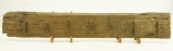 Lot #553 - Super Cool Primitive 19th Century game hanging board with (7) hand forged iron hanging