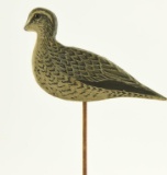 Lot #570 - Flat carved Silhouette shorebird decoy unsigned missing bill 8” A51.142