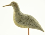 Lot #575 - Primitive carved yellow legs decoy. Show gunning wear. A51.170