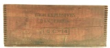 Lot #577 - Vintage DuPont High Explosives wooden finger jointer dynamite box 18” x 8” x 12”