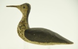 Lot #580 - Primitive hand chopped carved Plover in original paint 8” A151.135