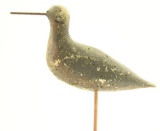 Lot #592 - New Jersey primitive Snipe decoy with iron nail bill old loss or repaint 10” B14 CPH