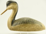 Lot #597 - Les Worrel Tabermaid New Jersey Carved Western Grebe decoy 16” x 11”