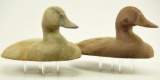 Lot #604 - Pair of Upper Bay cast iron sink box Canvasback decoys (McKinney Mold, Elkton, MD)