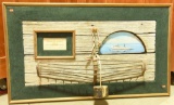 Lot #610 - Very cool Graham Brothers Oyster Collage with tongs, hand painted Tong boat and