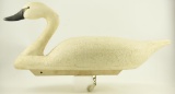 Lot #618 - Ned Mayne New Castle, DE large cork k body Swan decoy with wooden keel signed by Ned