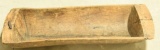Lot #628 - Large primitive Native American wooden chopped dough bowl 42 ½” x 13 ½”