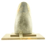 Lot #650 - Early wooden carved “Tip-Up” decoy in original paint on stand 10” A51.113