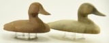 Lot #652 - Pair of Upper Bay cast iron sink box Canvasback decoys (McKinney Mold, Elkton, MD)