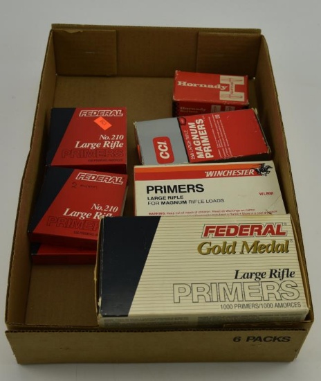 Lot #17 - Nice lot of larger caliber Rifle Reloading supplies to include: Full box of Federal G