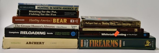 Lot #71 - Large Qty of gun books: Standard Catalog of Firearms, The Experts Book of Shooting