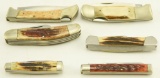 Lot #127 - (6) Folding Pocket Knives: Parker Brothers, Eagle Brand Cutlery, Queen Cutlery, A.G.