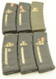 Lot #187 - (6) P-Mag 30 round 5.56x45 magazines each full of ammo for approx. 180 rds.