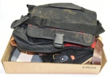 Lot #20 - Browning Shot Pouch, Modella shot bag Soft sided rifle case, Bianchi Pistol holster,