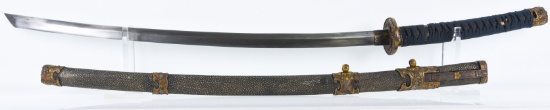 Lot #259A - Japanese Katana Sword with Stingray Covered Scabbard.