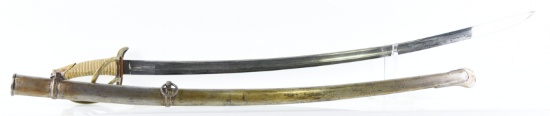 Lot #259F - Original 1840's French Light Cavalry Sabre with Scabbard & Tassel.