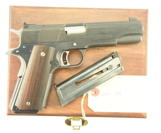 MANUFACTURER/IMP BY: COLT'S P.T.F.A. MFG CO, MODEL: 1911 NATIONAL MATCH .38 S, ACTION TYPE: Semi