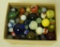Box full of vintage marbles