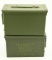 (2) metal US Army ammo tins