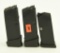 (3) Glock 10 round 9mm mags