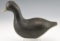 Carved Coot Decoy unsigned, small tack nails