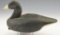 Carved Coot Decoy signed illegibly on underside