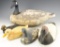 (5) Decoys: Bufflehead drake, Resin white duck,