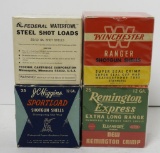(4) Boxes of Vintage 12 gauge 2 ¾” #6 shot by