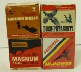(4) boxes of vintage 20 gauge 2 ¾” #4 shotgun