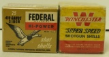 (2) Vintage boxes of vintage 410  2 ¾” #6 shot