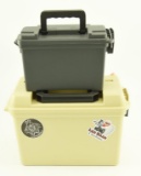 Beige Plastic Field Box, Gray Plastic ammo box