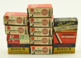 (12) Boxes of vintage .22 long ammo in various