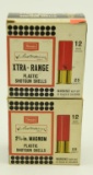 (2) boxes of 12 gauge 2 ¾” shotgun shells #4