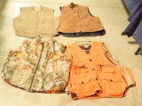 (5) XXXL Field Vests and Shooting Vests