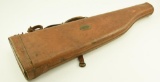 Antique leather Shotgun case marked Wilmington
