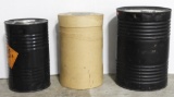 (2) DuPont Explosives Black Powder metal tins,