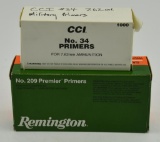 (1) box of CCi No. 34 Primers for 7.62 ammunition