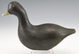 Carved Coot Decoy unsigned, small tack nails