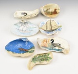 (7) Painted Shells with various themes: Reedville,