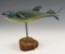 Carved folk art Shark on pedestal unsigned