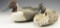 (2) Cork body Pintail Drake decoys