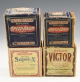 (4) Vintage shotshell boxes: Peters Victor Paper